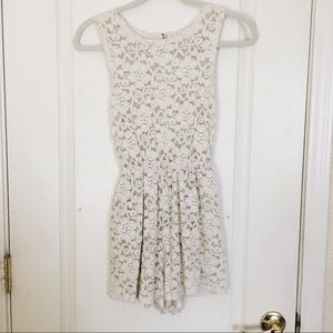 White floral lace romper!
